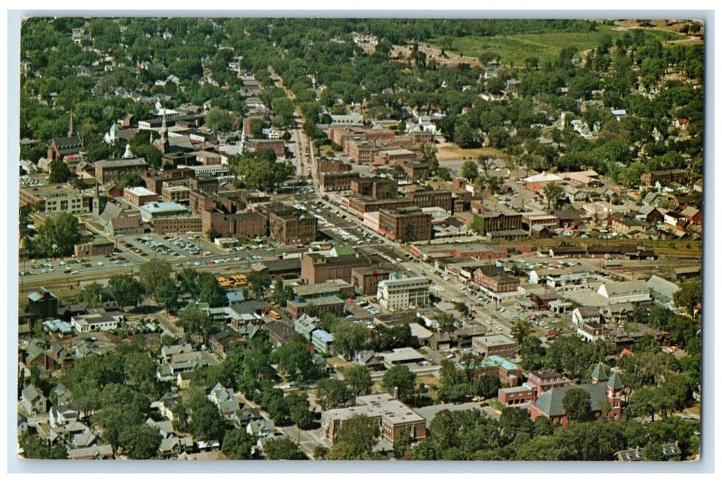 c1960's Aerial View of Keene Cheshire County New Hampshire NH Postcard