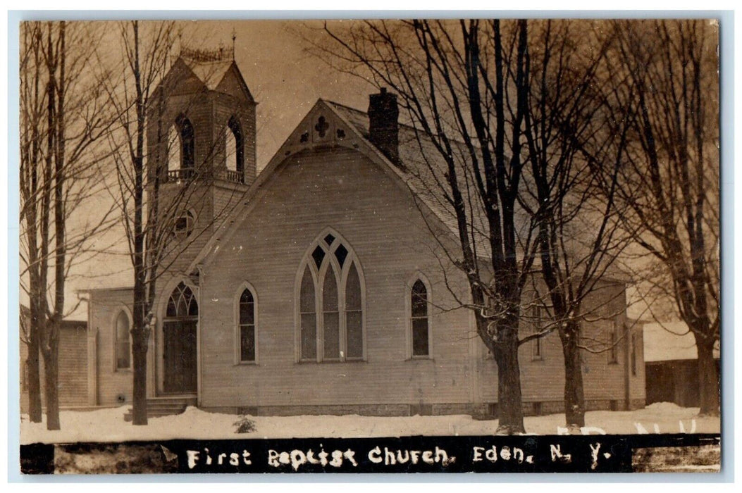 1907 First Presbyterian Church Eden New York NY RPPC Photo Antique Postcard