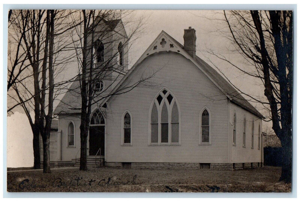 1914 Eden Baptist Church Eden New York NY RPPC Photo Posted Antique Postcard