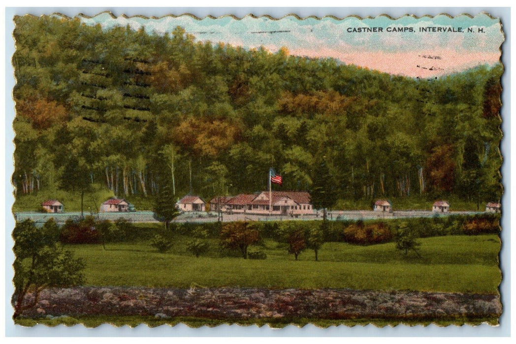 1933 Castner Camps Modern Cabins Intervale New Hampshire NH Vintage Postcard