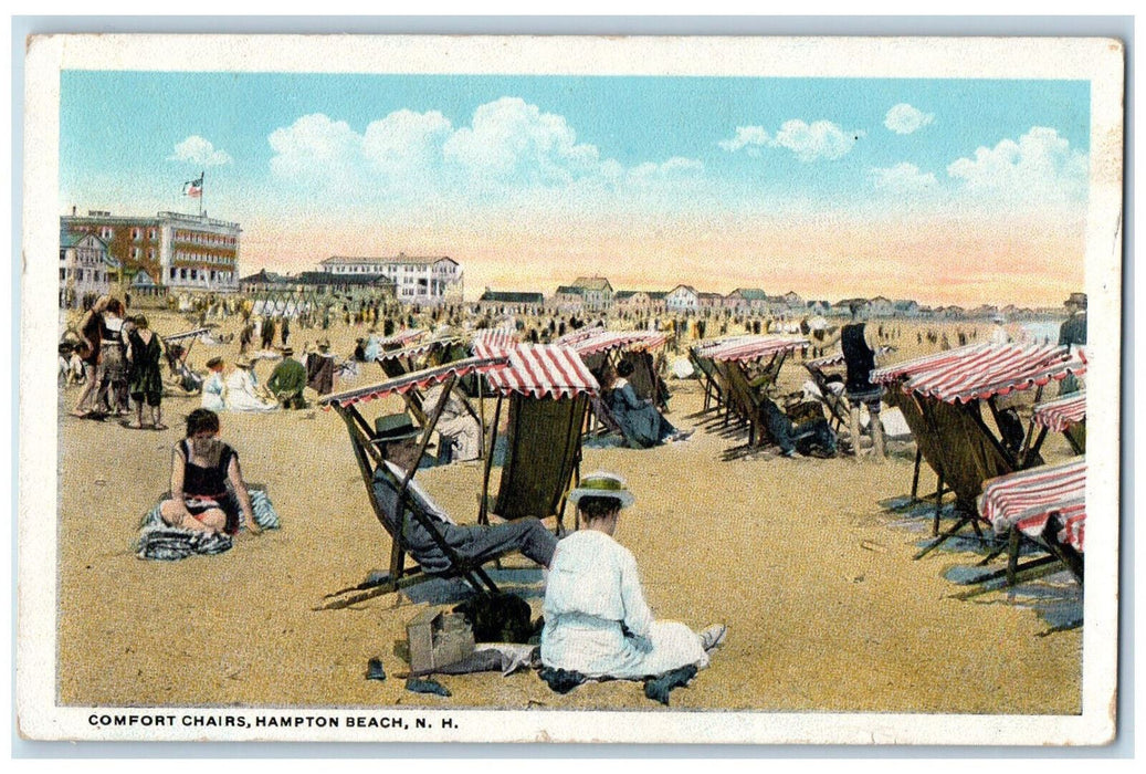 c1920's Comfort Chairs Hampton Beach New Hampshire NH Unposted Postcard
