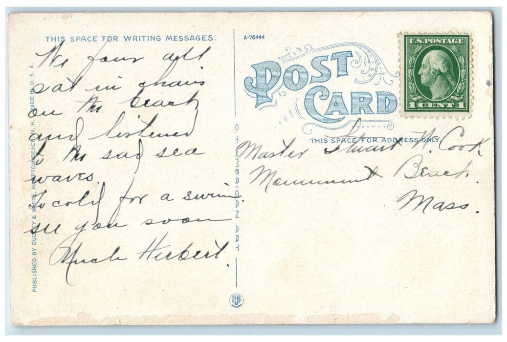 c1920's Comfort Chairs Hampton Beach New Hampshire NH Unposted Postcard
