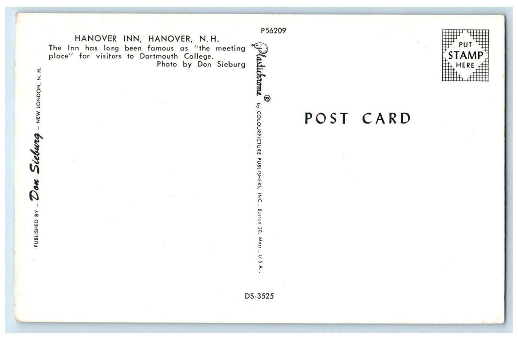 c1960's Hanover Inn The Meeting Place Hanover New Hampshire NH Postcard