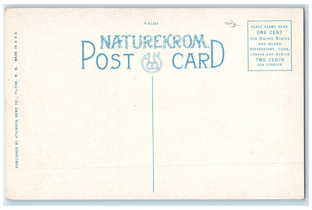 1960 Sacred Heart Catholic Church St Joseph School Laconia NH Vintage Postcard