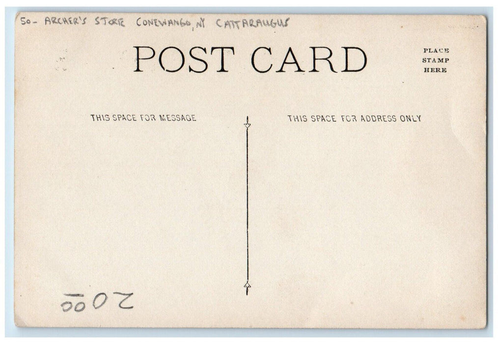 c1910's Archer's Store Conewago Cattaraugus New York NY RPPC Photo Postcard