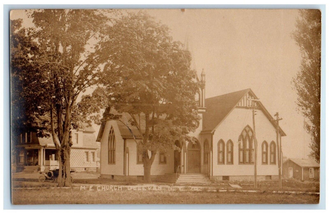 c1910's M. E. Church Delavan New York NY RPPC Photo Unposted Antique Postcard