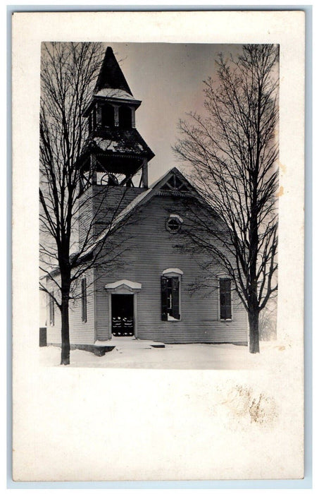 c1910's Farmersville Station Church New York NY RPPC Photo Antique Postcard