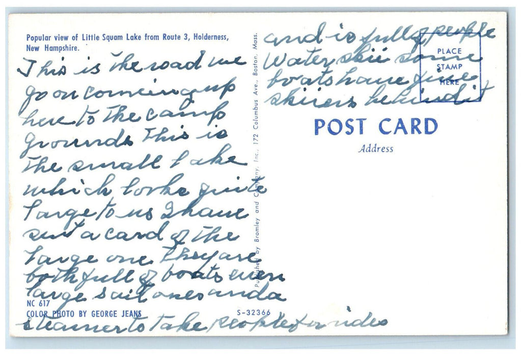 c1950's Popular View of Little Squam Lake Holderness New Hampshire NH Postcard