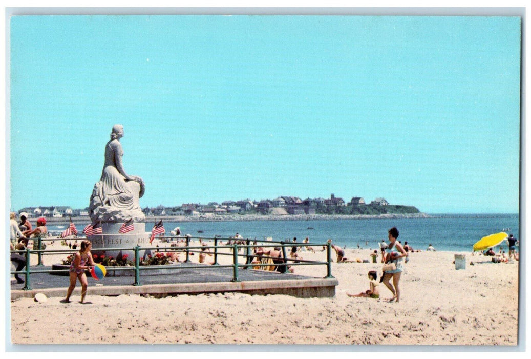 c1950's Marine Memoral Beach Ball Hampton Beach New Hampshire NH Postcard