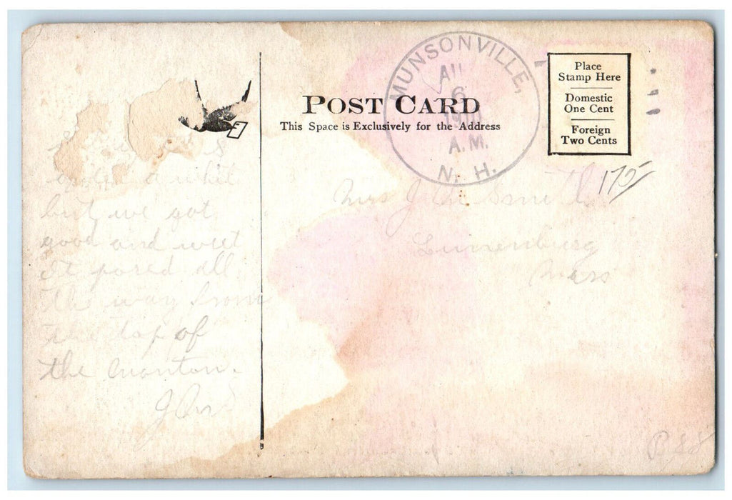 1910 Fountain Bennington Street Hancock New Hampshire NH Antique Postcard