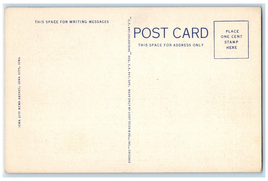 c1940 University Hospital State University Iowa Iowa City IA Vintage Postcard