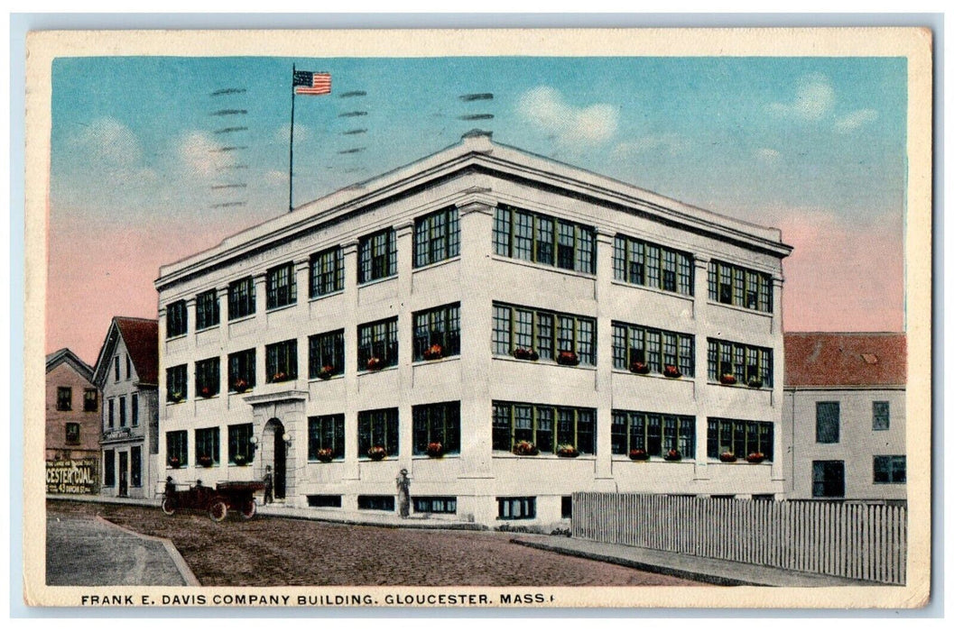 1924 Frank Davis Company Building Gloucester Massachusetts MA Vintage Postcard
