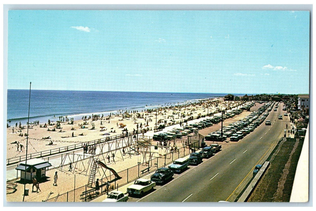 c1960's Playground Beach Scene Seashore Resort Hampton Beach NH Postcard
