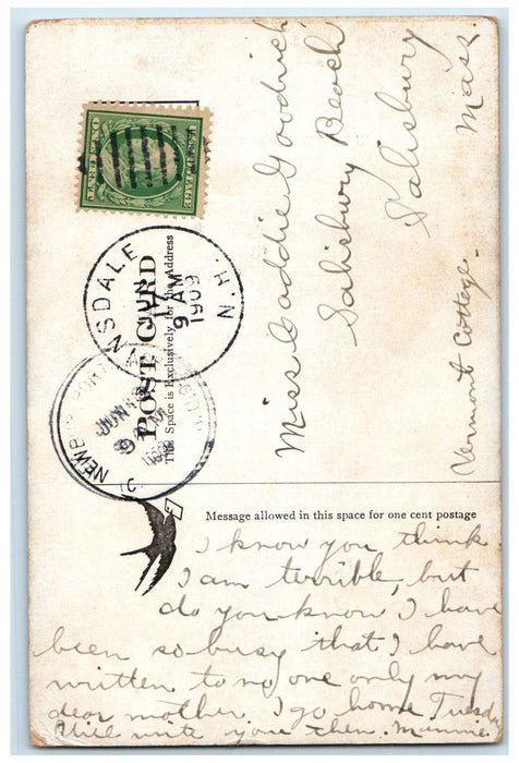 1909 Brattleboro Street Hinsdale New Hampshire NH Antique Posted Postcard