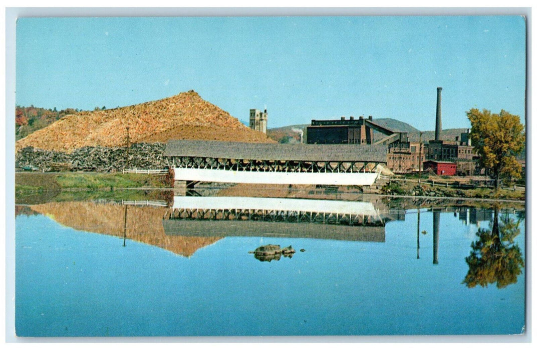 c1960's Upper Amonoosuc River Covered Bridge Groveton New Hampshire NH Postcard