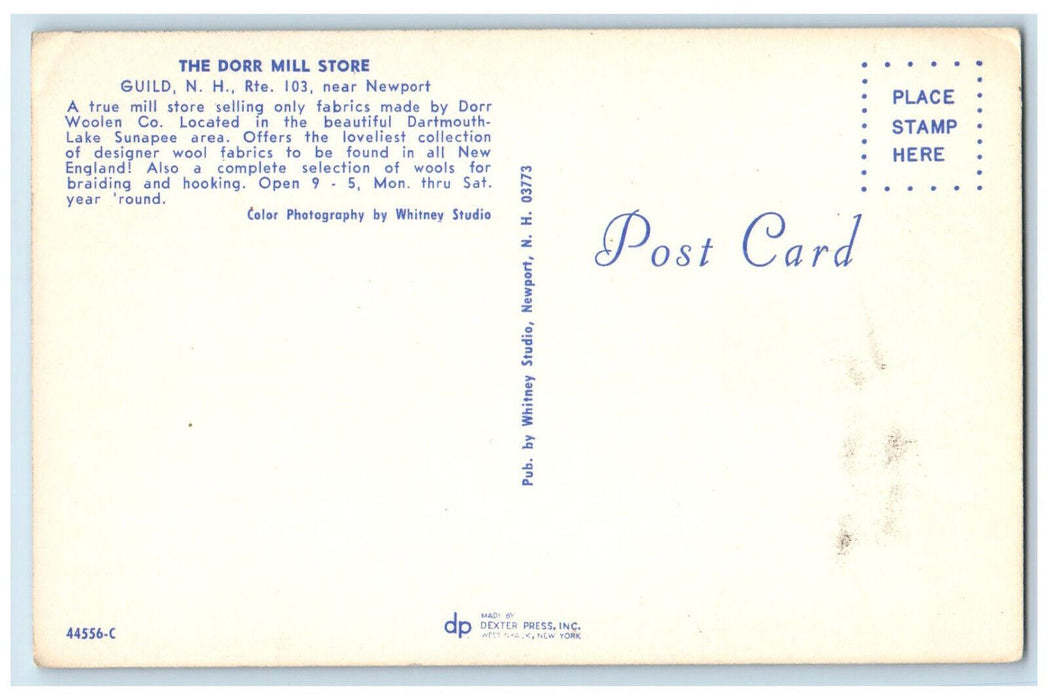 c1960's The Door Mill Store Near Newport Guild New Hampshire NH Postcard