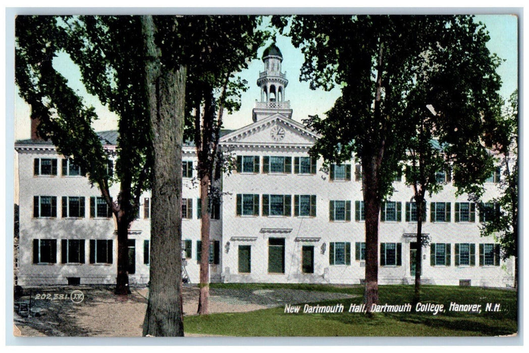 c1910 New Dartmouth Hall Dartmouth College Hanover New Hampshire NH Postcard