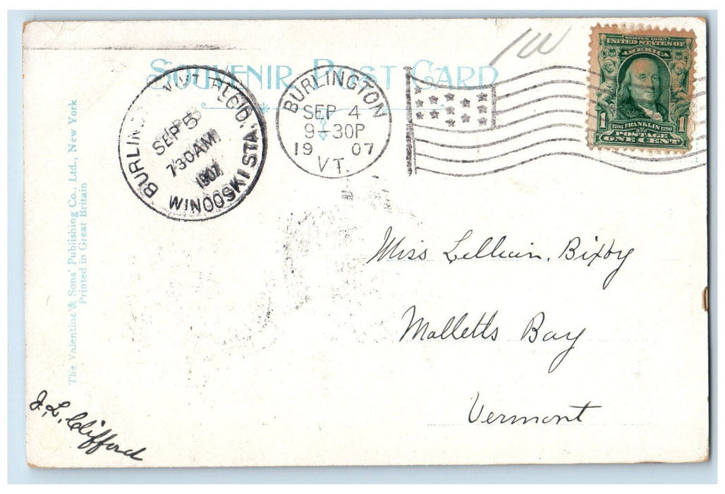1907 Wheeler Hall Dartmouth College Hanover New Hampshire NH Antique Postcard