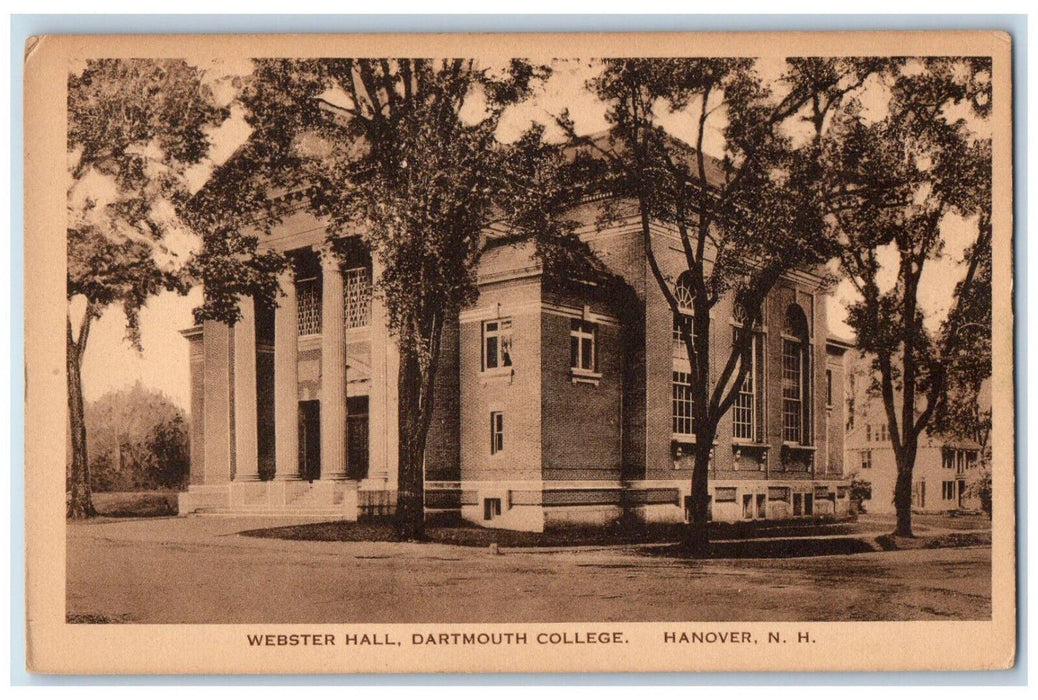 c1910 Webster Hall Dartmouth College Hanover NH College Book Store Postcard