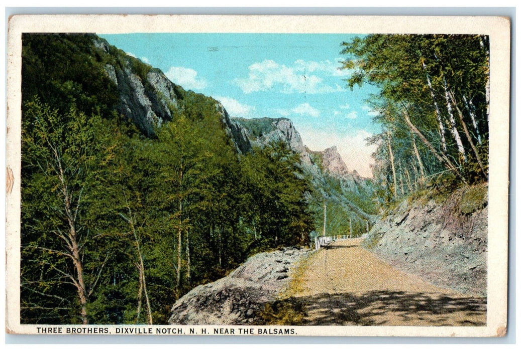1925 Three Brothers Near Balsams Dixville Notch New Hampshire NH Postcard