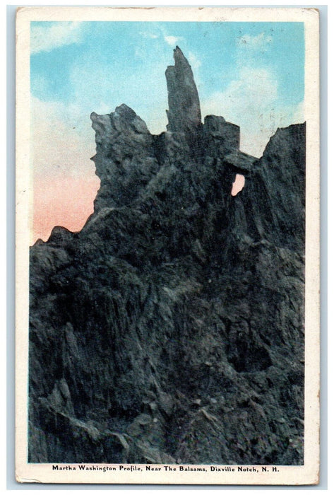 1923 Martha Washington Profile Dixville Notch New Hampshire NH Vintage Postcard