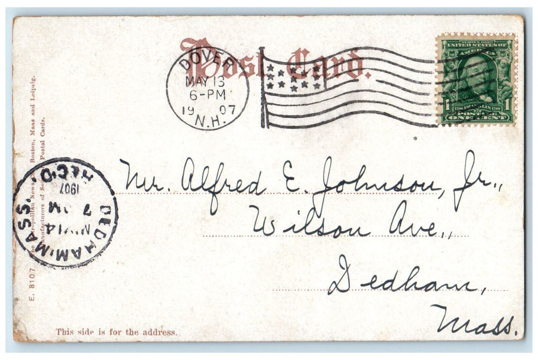 1907 On The Bellamy River Dover New Hampshire NH Antique Posted Postcard