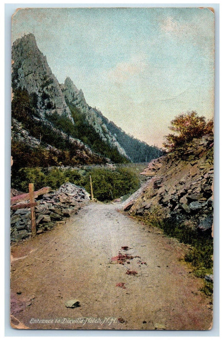 c1910 Entrance to Dixville Notch New Hampshire NH Antique Unposted Postcard