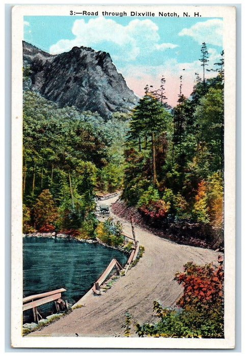 c1930's Road Through Dixville Notch New Hampshire NH Vintage Unposted Postcard