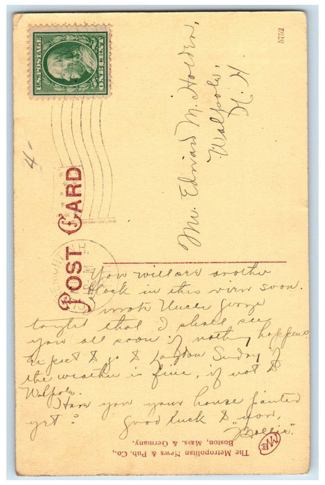 1911 Tremont Sq Claremont New Hampshire NH Antique Posted Postcard