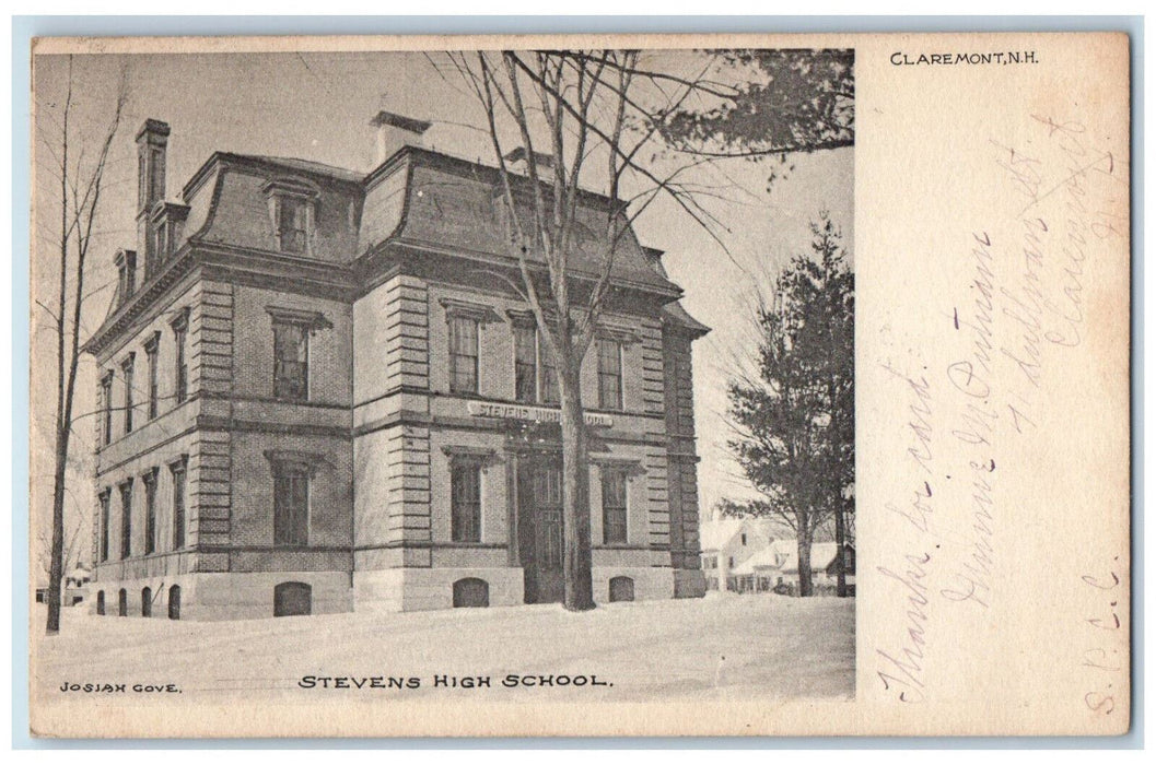 1906 Stevens High School Claremont New Hampshire NH Peterboro NH Postcard