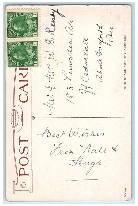 c1910's Christmas Horses Cart Sleigh Winter Snow Posted Antique Postcard