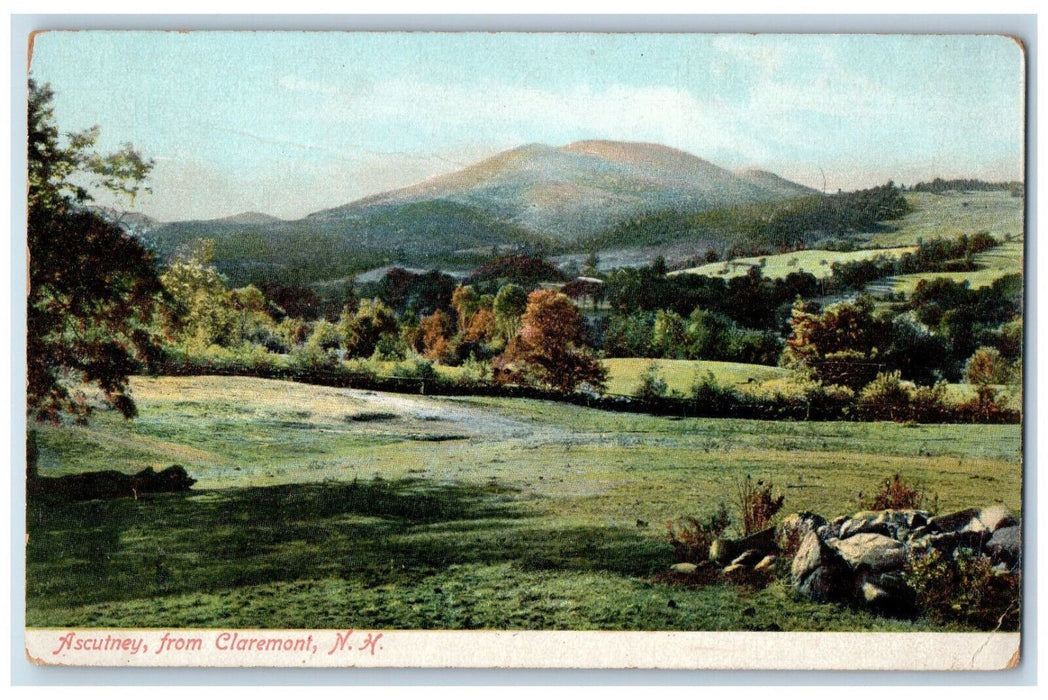 c1910 Ascutney from Claremont New Hampshire NH Antique Unposted Postcard