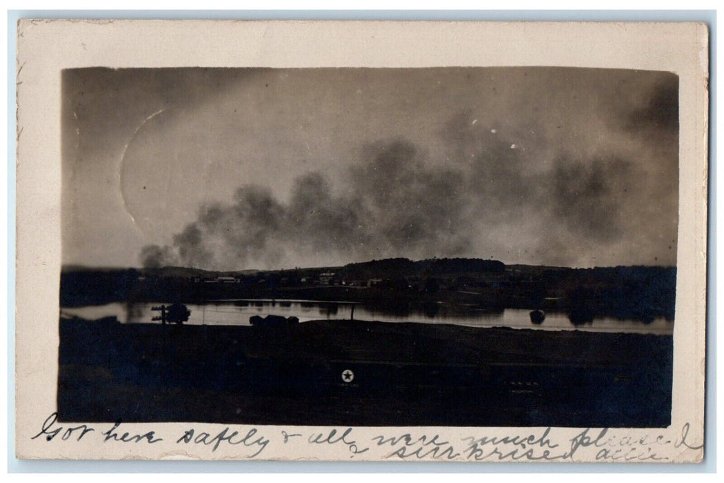1906 Railroad Train Lime Lake Machias Cattaraugus NY RPPC Photo Antique Postcard