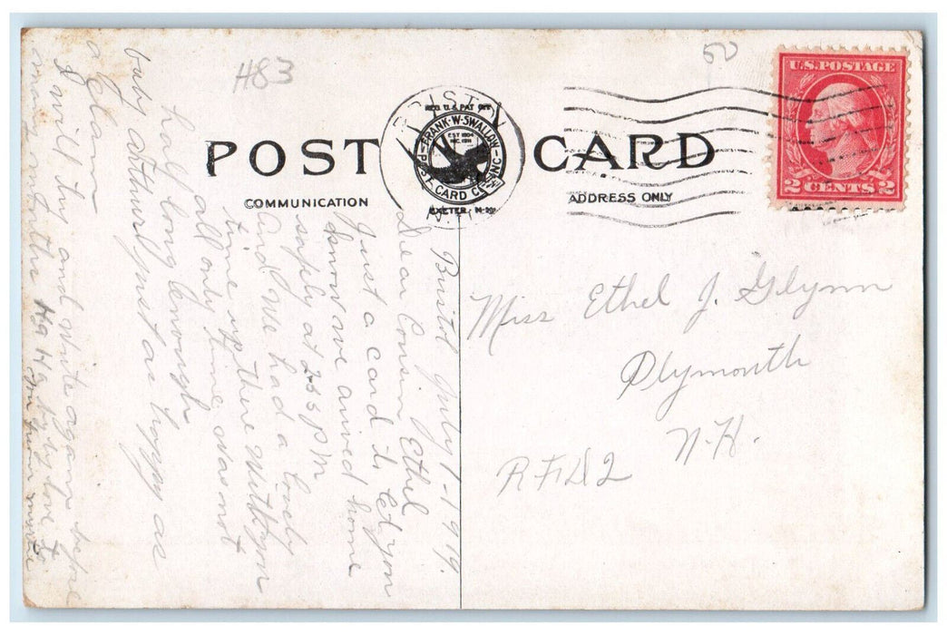 1919 Idle Wild Newfound Lake Bristol New Hampshire NH Antique Postcard