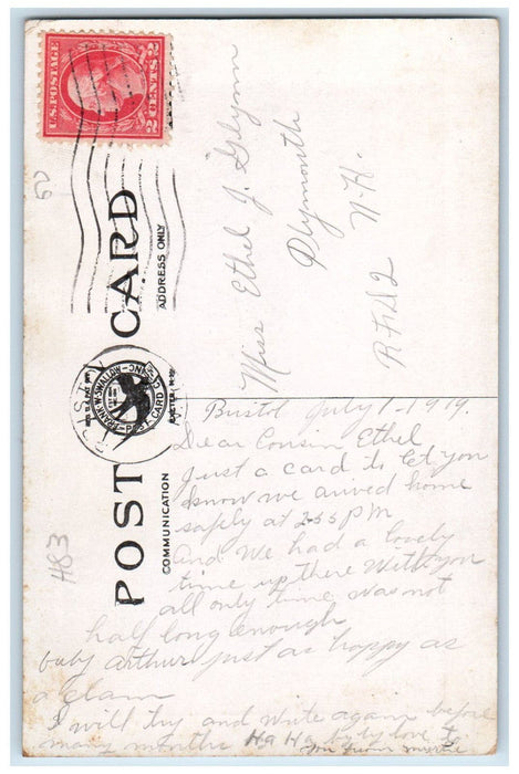 1919 Idle Wild Newfound Lake Bristol New Hampshire NH Antique Postcard