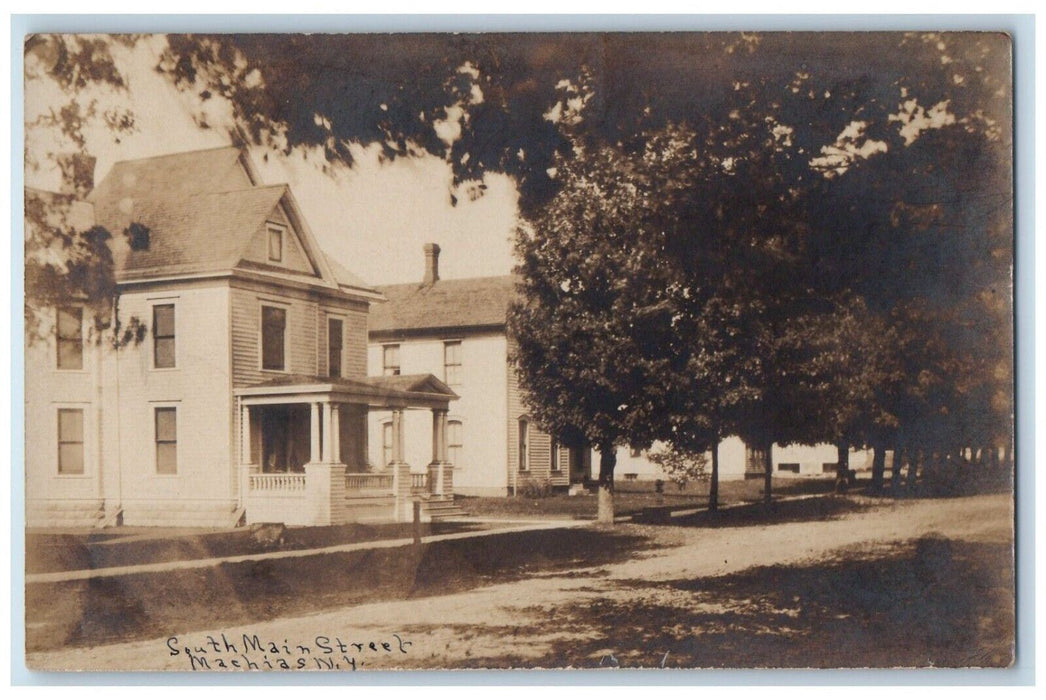 1908 South Main Street Machias Cattaraugus New York NY RPPC Photo Postcard