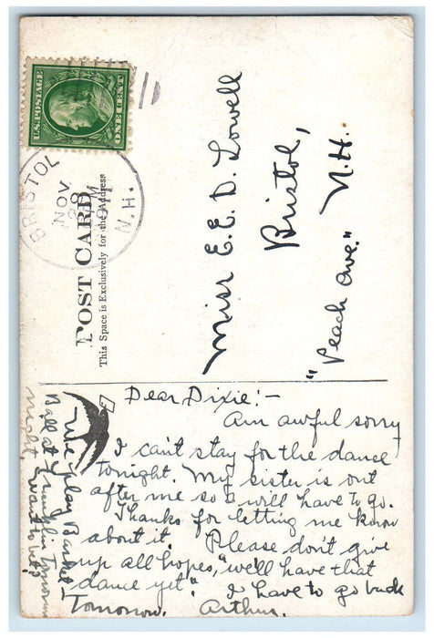 1911 The Ledges Newfound Lake Bristol New Hampshire NH Posted Postcard