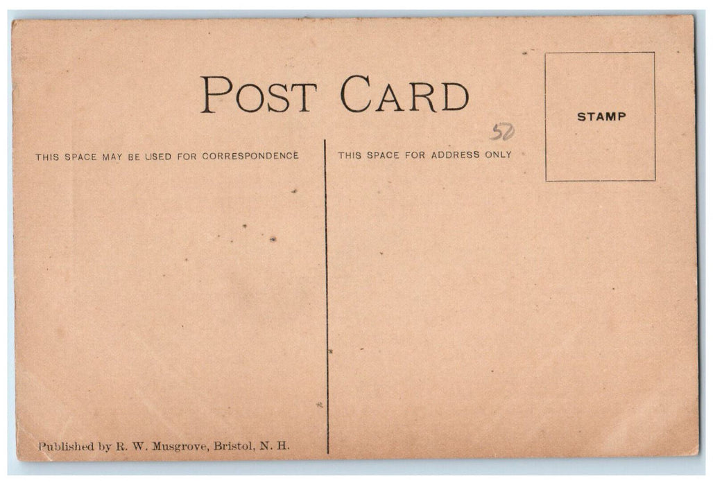 c1910 Railroad Station Central Bridge Bristol New Hampshire NH Postcard