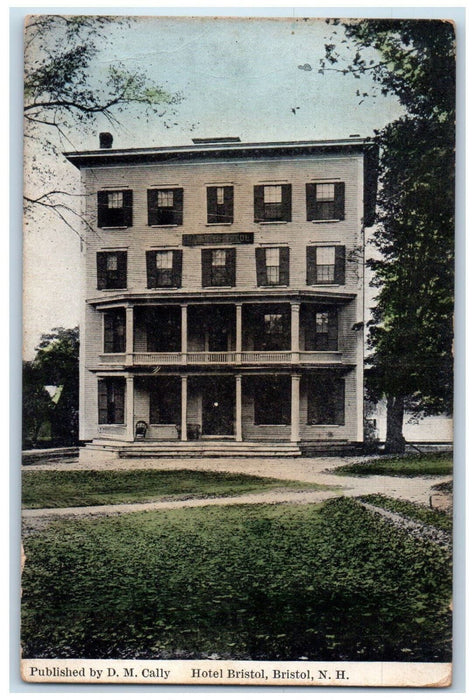c1910 Hotel Bristol Bristol New Hampshire NH RW Musgrove DM Cally Postcard