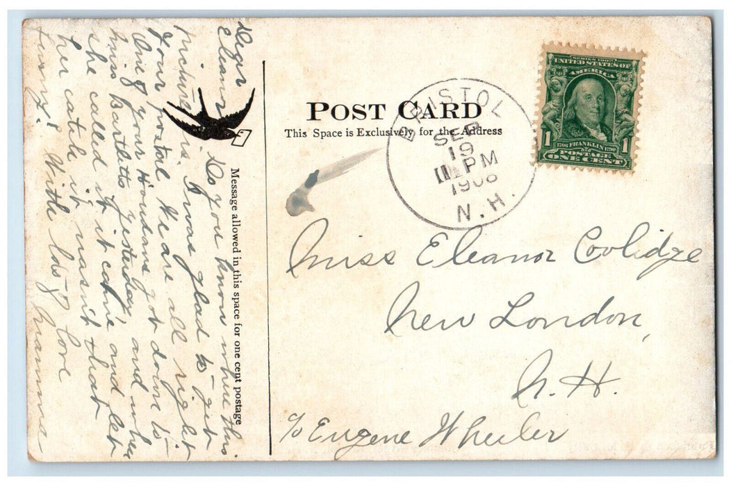 1908 Summer Street Bristol New Hampshire NH DM Cally Unposted Postcard