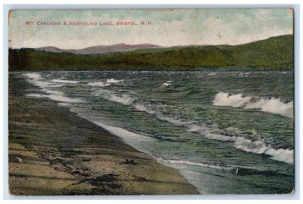 c1910 Mt. Cardigan & Newfound Lake Bristol New Hampshire NH Antique Postcard