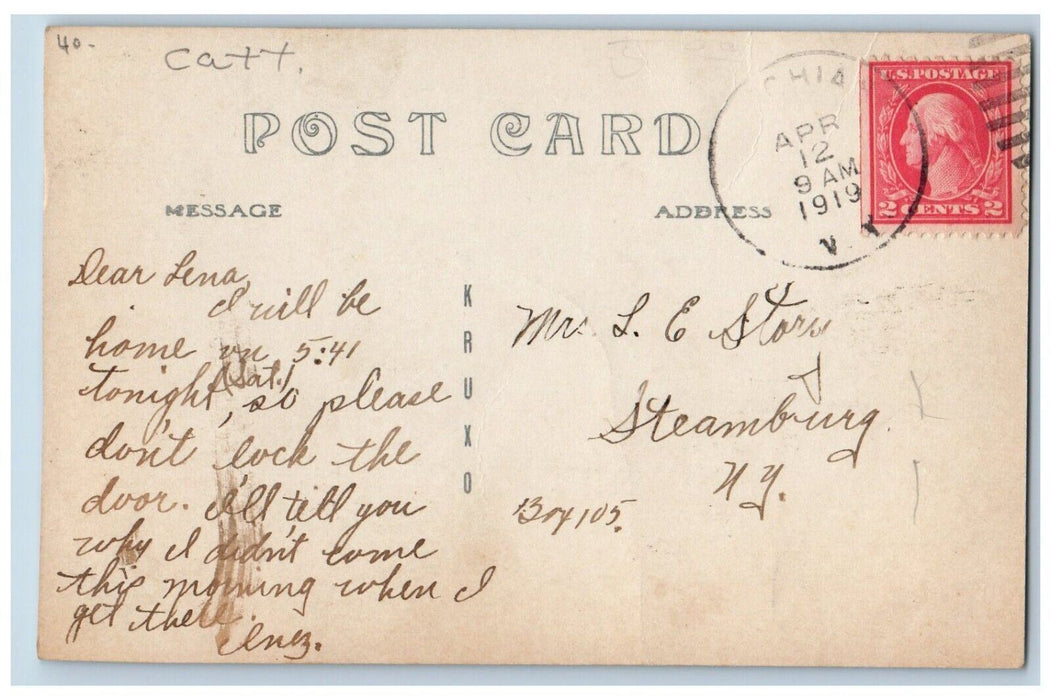 1919 View Of Lime Lake Machias Cattaraugus New York NY RPPC Photo Postcard