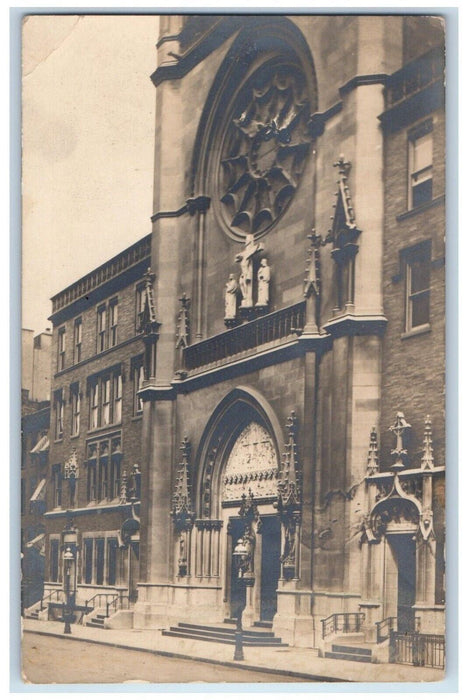 1920 Church Street View Olean NY Cattaraugus RPPC Photo Posted Antique Postcard