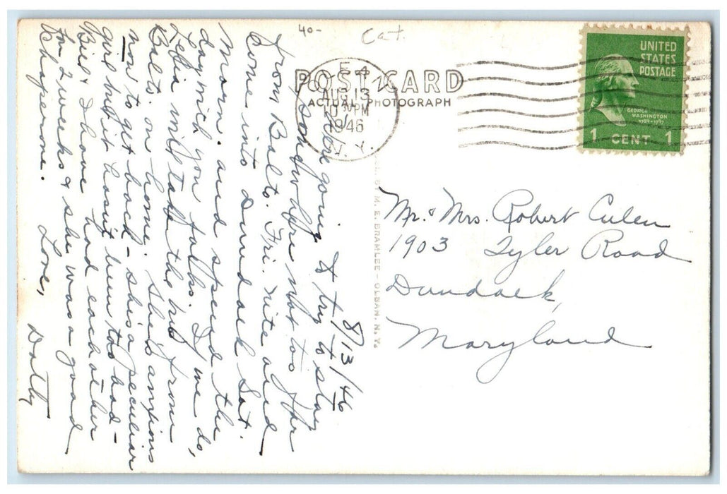 Alleghany River Mountains Viewed From Mt. Herman Cattaraugus RPPC Photo Postcard