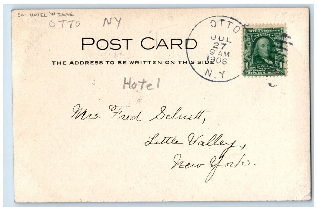 1906 Hotel Wiese Otto New York NY Cattaraugus RPPC Photo Antique Postcard