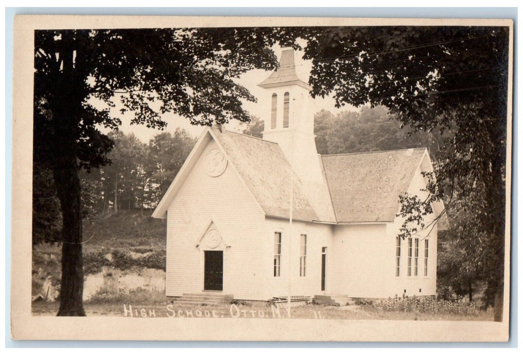 c1910's High School Otto New York NY Cattaraugus RPPC Photo Antique Postcard