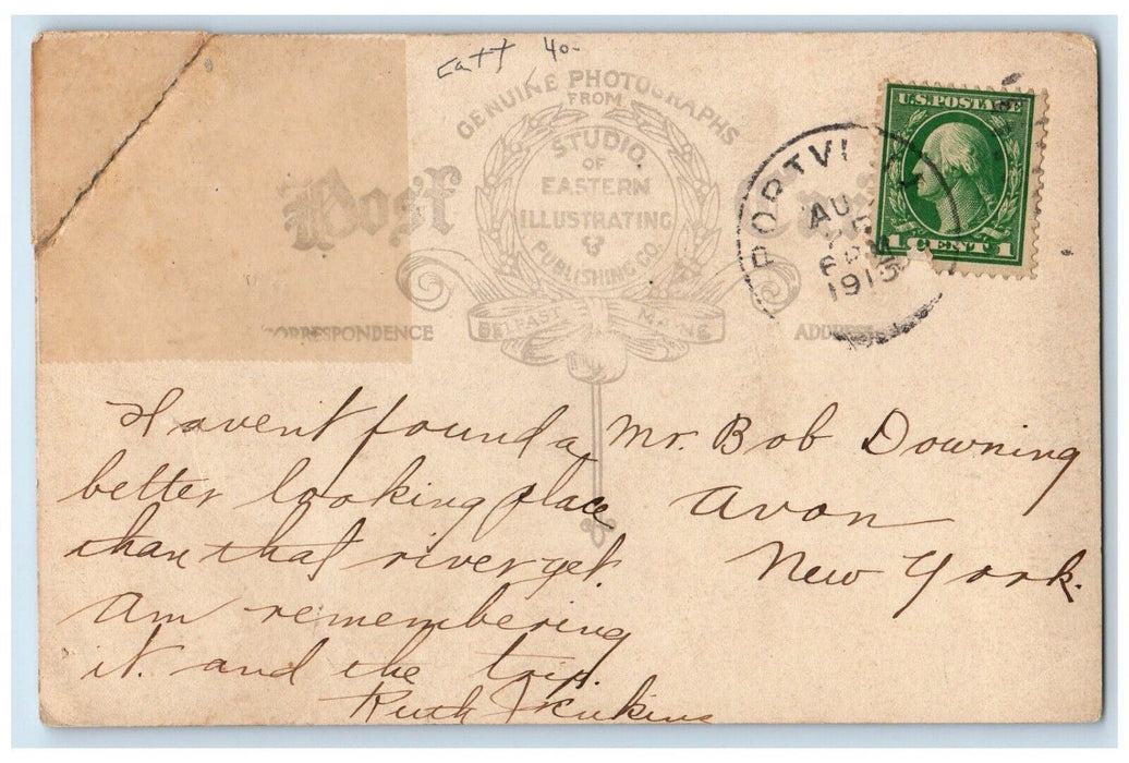 1915 City Building Portville New York NY Cattaraugus RPPC Photo Antique Postcard