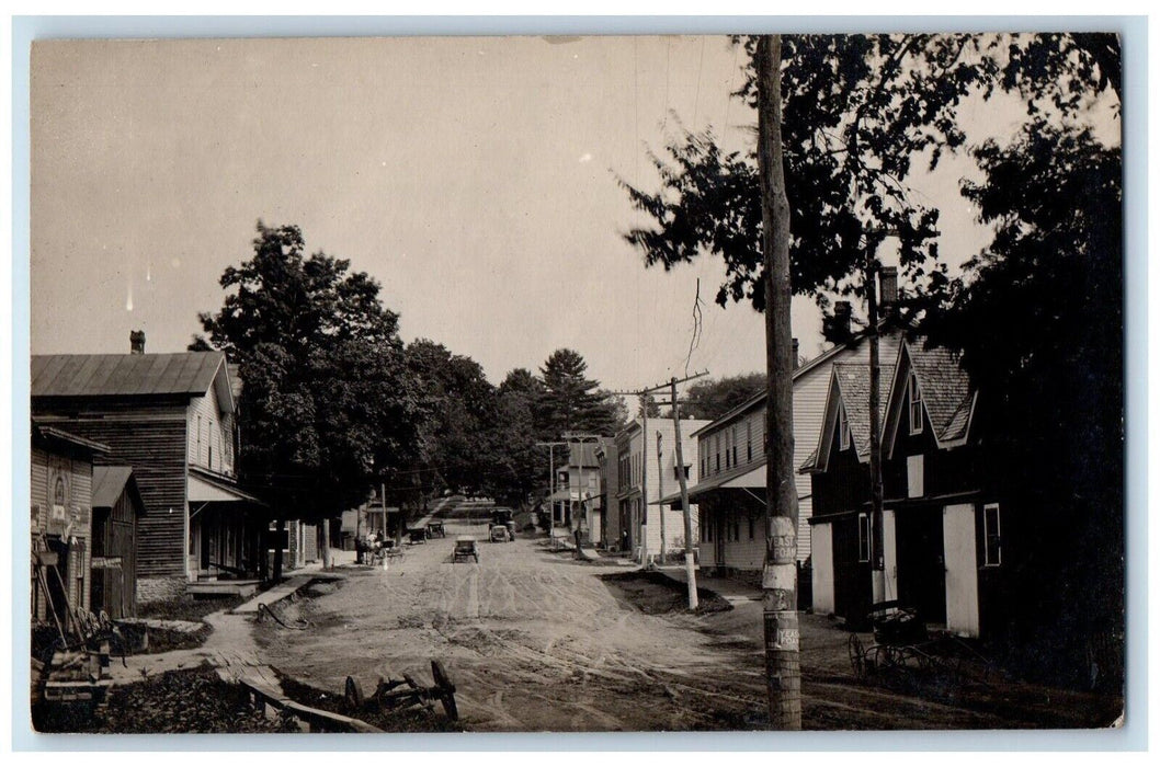 c1910's Dirt Road Car View Otto New York NY Cattaraugus RPPC Photo Postcard
