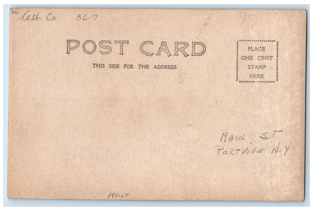 c1905 Main Street View Portville New York NY Cattaraugus RPPC Photo Postcard