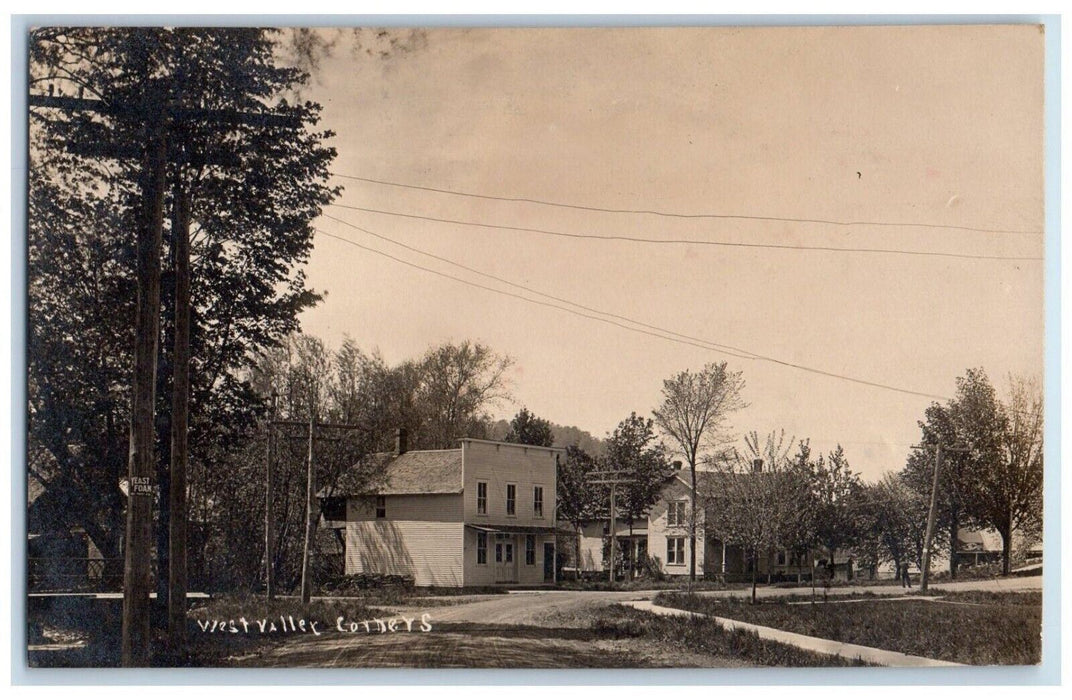 1911 West Valley Corners Dirt Road New York NY, Cattaraugus RPPC Photo Postcard